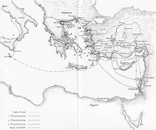 Karte des �stliches Mittelmeeres
